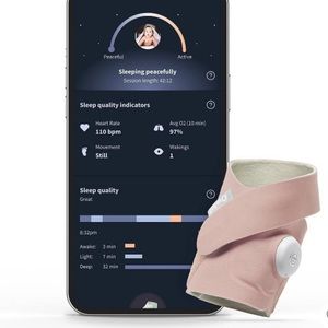 ! NEW Owlet dream Dusty Rose smart sock !